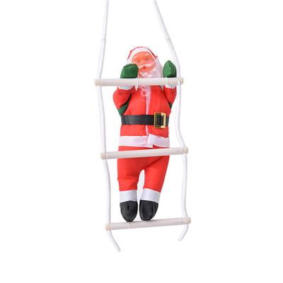 Climbing Rope Santa Claus Plush Doll Christmas Toy Gift Fireplace Decoration Christmas Home Decor Holiday Ornament