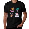 Mix Sticker Pack Tshirt Large Size Basic Casual Tshirt