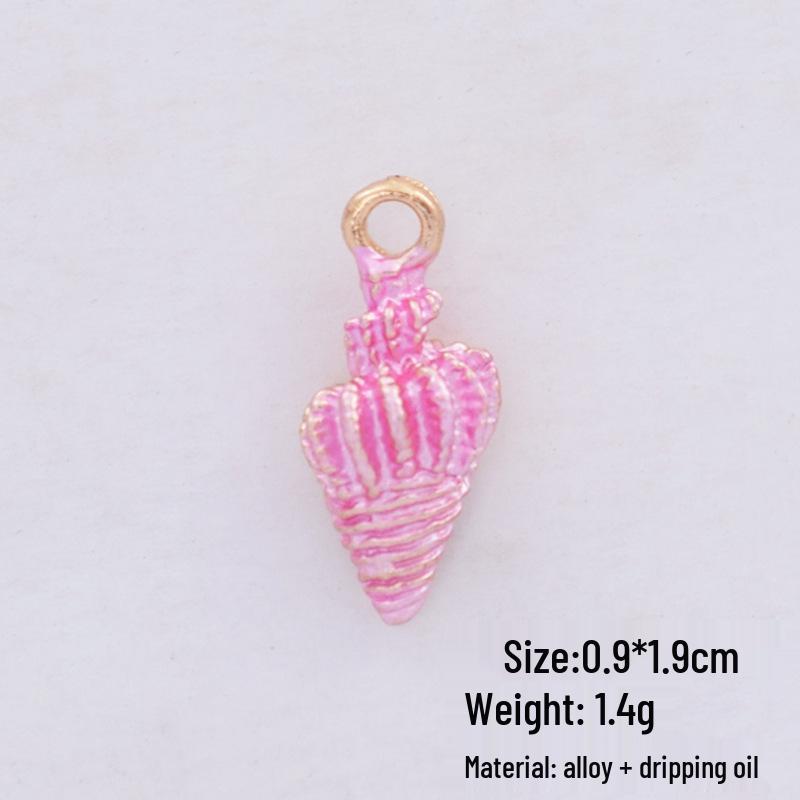 Korean Alloy Pearlescent Seashell & Starfish Pendant for DIY Jewelry Accessories