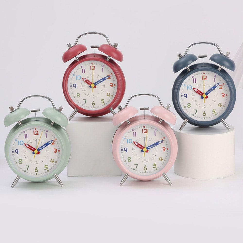 Battery Operated Retro Alarm Clock Portable Bell Alarm Clock Desk Clock Time Management Tool