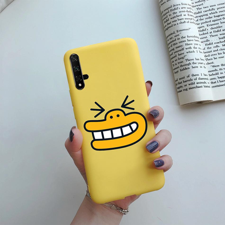 For Honor 20 Case Cartoons Love Heart TPU Funda For Huawei Honor 20 Pro Lite YAL-L21 YAL-L41 20S MAR-LX1H Back Cover Phone Case