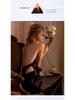 Guiruo Ice Silk Backless Nightdress – Sexy Halterneck Solid Color Pajamas for Spring and Summer (Q2750)