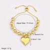 Nidin New Retro Love Shape Copper Beads 4mm/6mm/8mm Charm Bracelets For Female Birthday Party Jewelry Accessories Fine Gifts