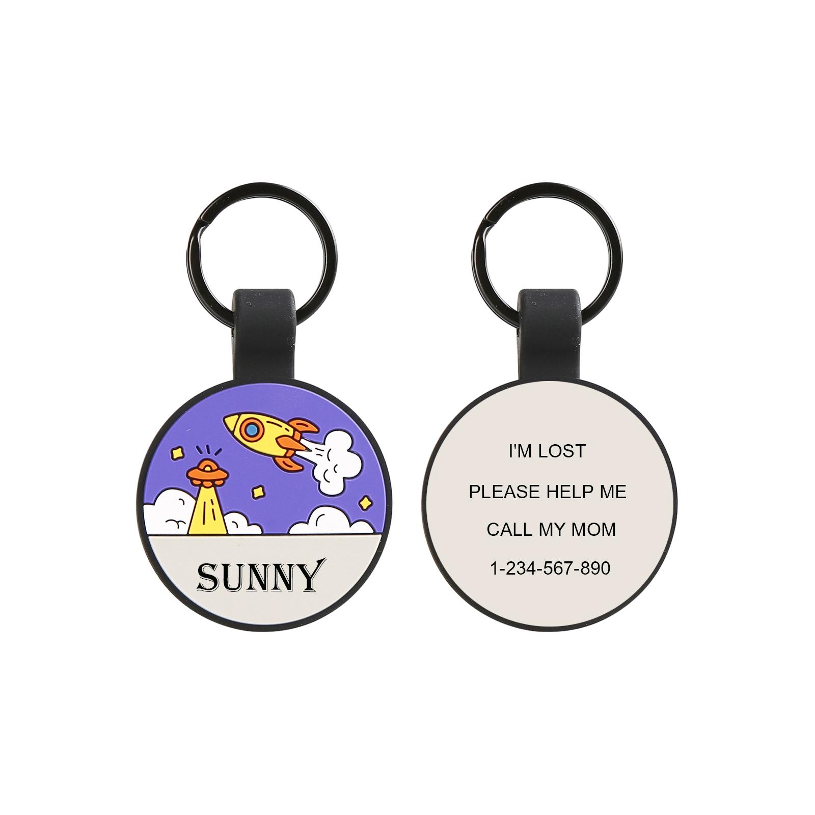 

Silicone Pet Tag, Circular Puppy Tag, Dog Tag, Pet Pendant, Lost Silicone Identification Tag One Size