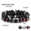 2 stücke Unregelmäßigen Hämatit Lava Stein Armband Männer Mode 8mm Natürliche Tigerauge Perlen Paare Armbänder für Frauen Freunde Schmuck