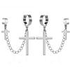 Goth Zircon Crystal Cross Drop Dangle Earring for Women Men Luxury Gold Silver Hoop Earrings Fashion Punk Jewelry