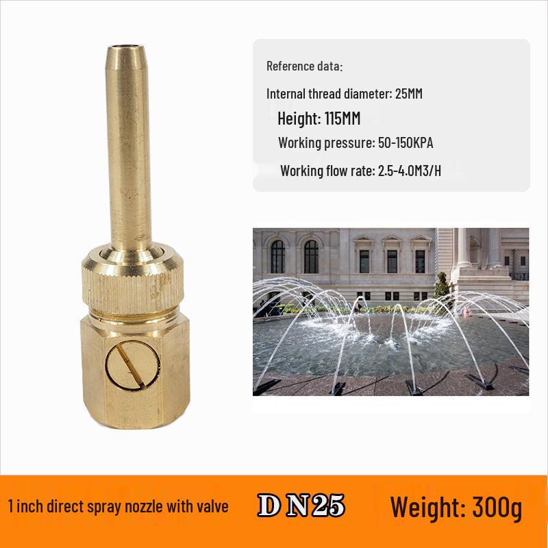 Brass Mushroom Ice Column Jet Fountain Nozzle for Pool and Rockery Landscaping