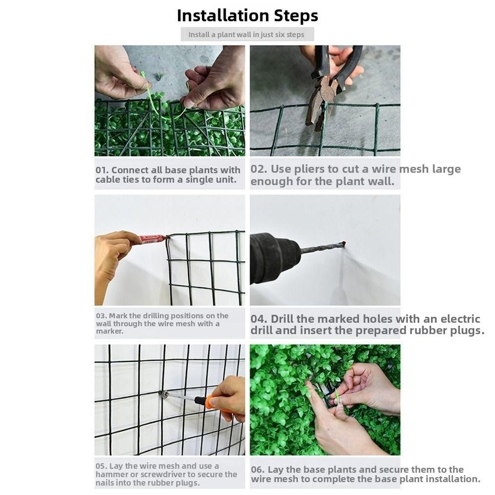 Eternal Life Artificial Plant Wall Panel DIY Artificial Fern Grass  Background Wall Decoration