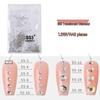 1440-Piece Nail Art Rhinestone Set: Clear, White, AB-Color, Flat-Back, Small & Large for Shiny Nail Decorations.