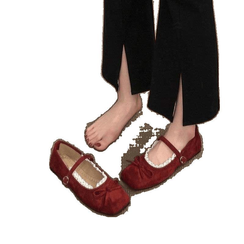 French Mary Jane shoes women's 2025 new summer versatile flat-soled single shoes niche design ballet shoes single