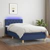 Maison Exclusive - Sommier à lattes de lit avec matelas et LED Bleu 80x200cm Tissu