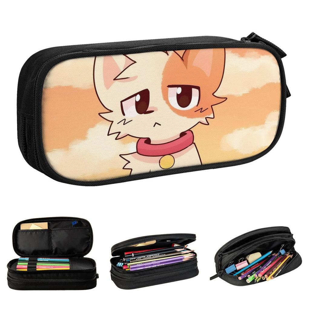 Boykisser Silly Cat Pencil Cases Fun Cartoon Pen Holder Bag Student Big Capacity Office Zipper Pencilcases