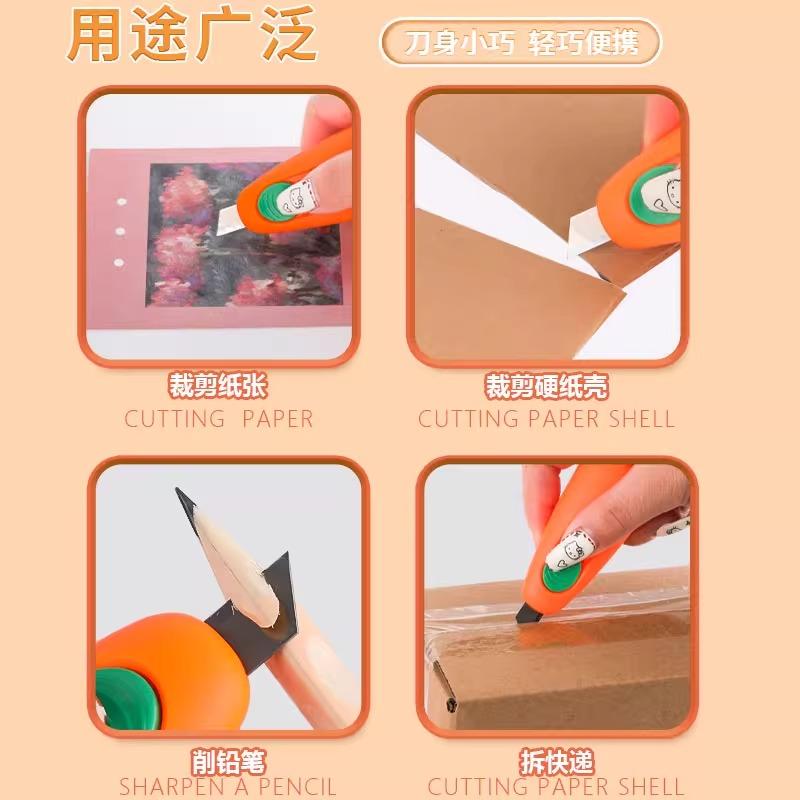 M&G 1 Stück Tragbarer Mini-Papiercutter Qualitäts-Kunstmesser Automatischer Rückfederungs-Boxöffner Taschenschneider Für Büro-Schulbedarf