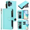 For Nothing CMF Phone 2 Pro Leather Case 9 Card Slots Zipper Wallet Stand Phone Cover with Wrist Strap