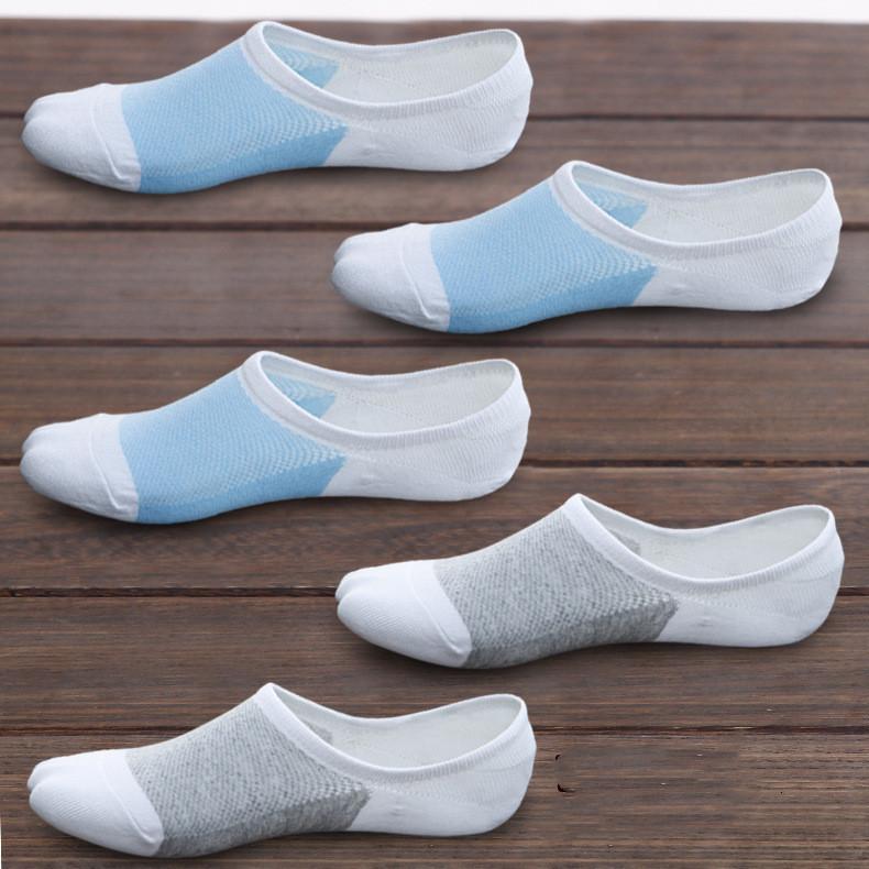 5 pairs of men's summer shallow mouth youth short socks invisible student low cut thin style