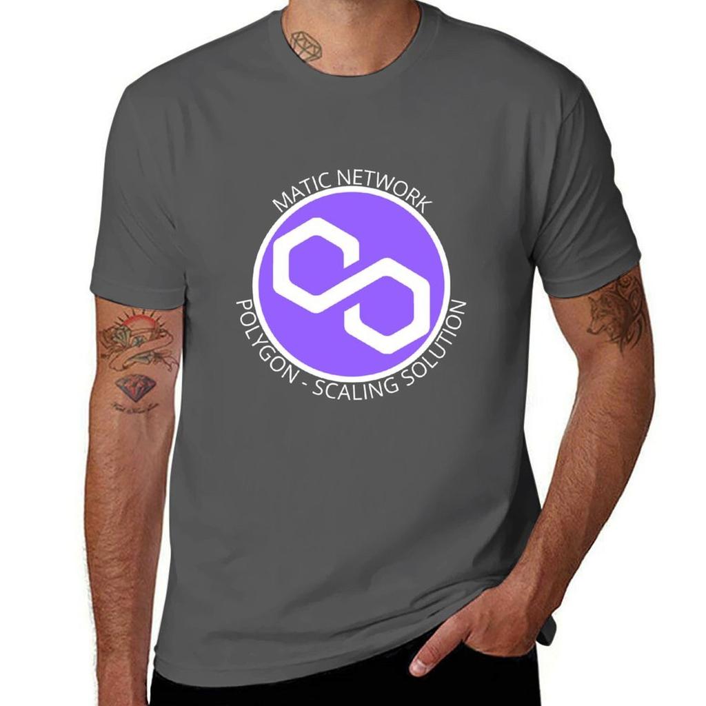 Matic Rebranded To Polygon Tshirt Casual Simple Design Short Sleeve Shirt
