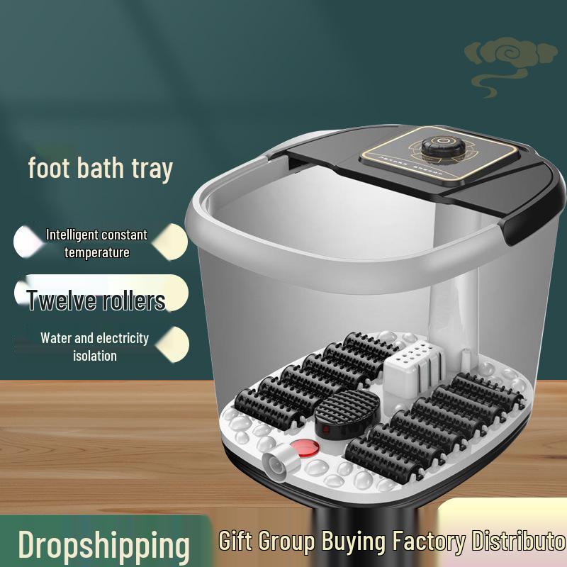 Electric Heated Foot Bath with Automatic Temperature Control and Massage Function