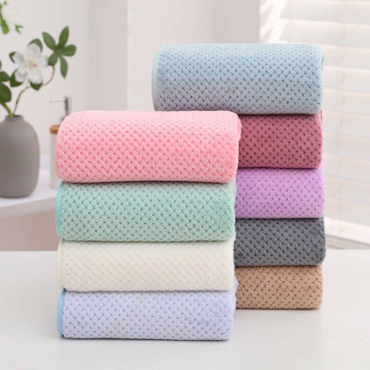 Large Size Towels Bath Towels Pure Cotton Strong Water Absorption No Lint No Fading Bath Quick-drying Household Towels Skin-friendly and Soft