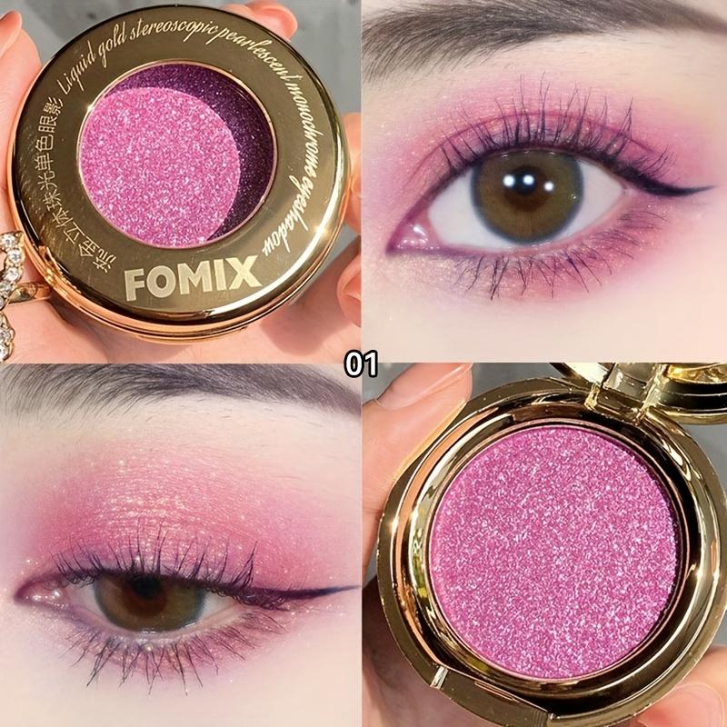 Single Color Flowing Golden Three Dimensional Pearlescent Eyeshadow Fine Sparkling Pumpkin Color, Matte Sparkling Powder, Earth Tone Eyeshadow Palette 06 Violet