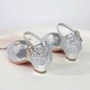 Splozh Girls Dress Shoes Princess High Heels Closed Toe Party Wedding Flower Girls Shoes Toddler Little Big Kid,Silver 11
