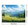 2D Plane 1 Piece of Spring-themed Flower and Mountain Scenery Props Suitable for Scene Setup