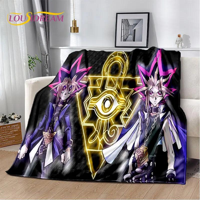YuGiOh MONSTER CARD Anime Cartoon Soft Plush Flannel Throw Blanket for Living Room Bedroom Bed Sofa Picnic D