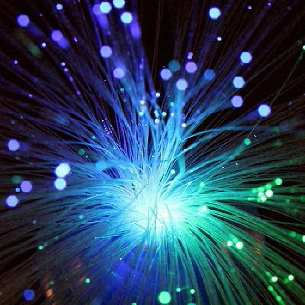 1PC Luz LED de Fibra Óptica de Color Lámpara de Noche Decoración de Boda Navideña Estrellas Brillan en la Oscuridad Juguetes para Niños Lámparas de Noche