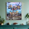 Attack Titan Personalized Name Diamond Paintings Mosaic Wall Round Diamond Art Painting Kits Embroidery Crystal Accessories Frameless