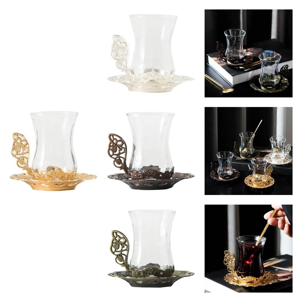Flower Tea Cup Enamels Handmade Glass Coffee Cup for Mom Mothers Day Teacher