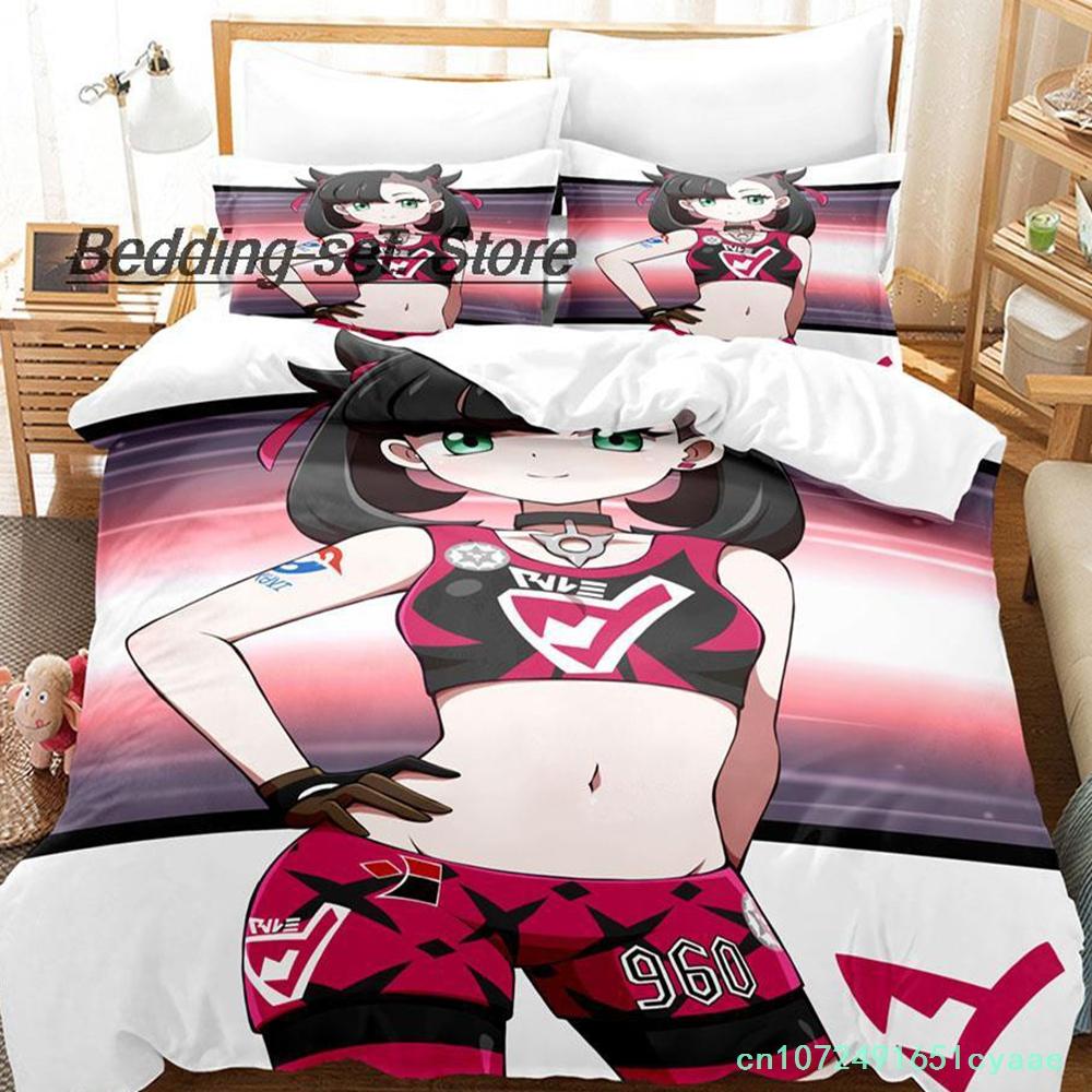 Marnie Bedding Set Single Twin Full Queen King Size Bed Set Aldult Kid Bedroom Duvetcover Sets 3D Print Anime Bed Sheet Set