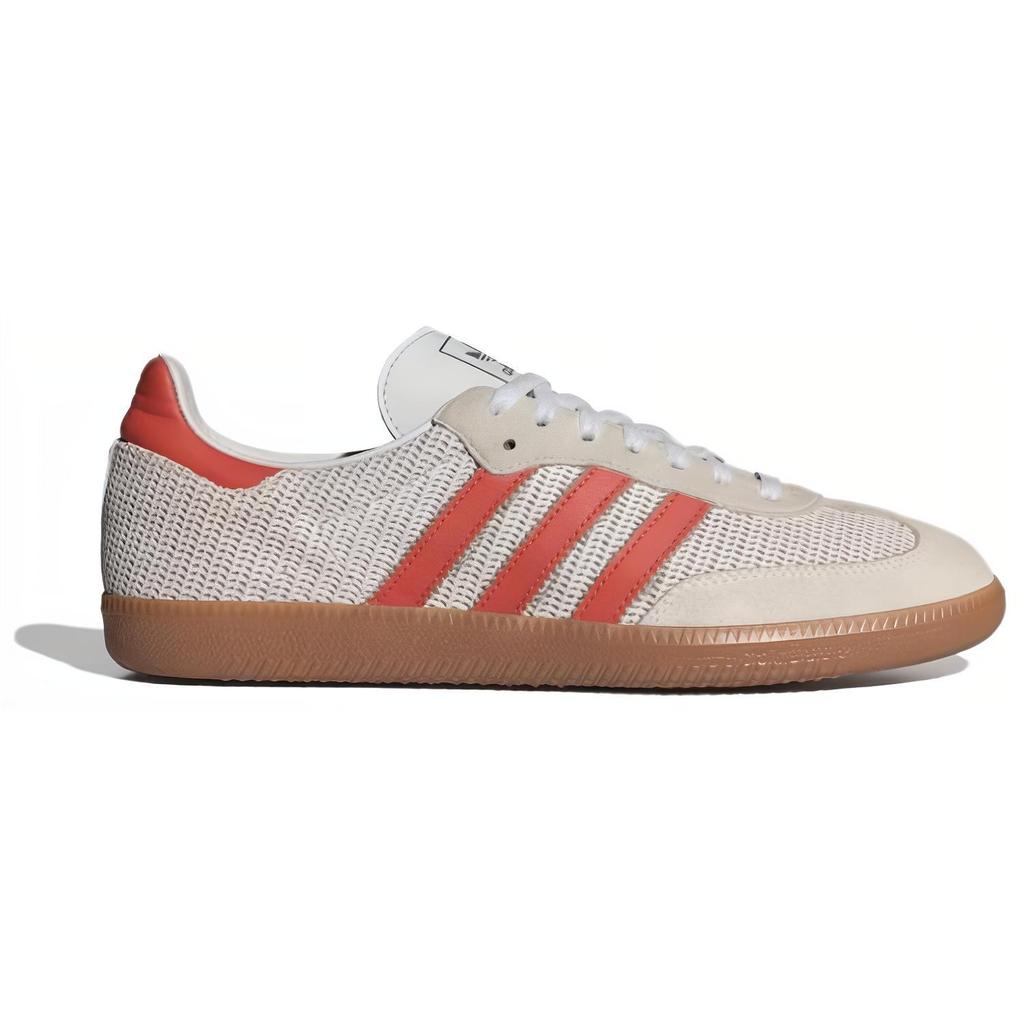 adidas Samba OG Branco Cristal Usado Vermelho Tênis Unissex Goma IG1380