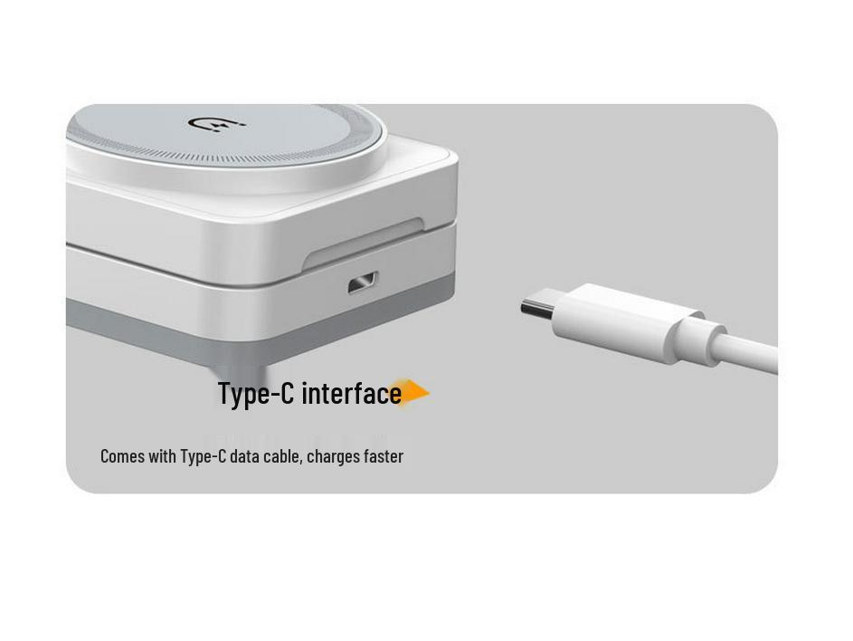 Cross-border 3-in-1 Magnetic Wireless Charger & Folding Phone Stand