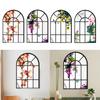 Windowpane Arch Mirror Decorative Wall Mounted Home Room Aesthetic Modern Living Room Bathroom Interior Decor