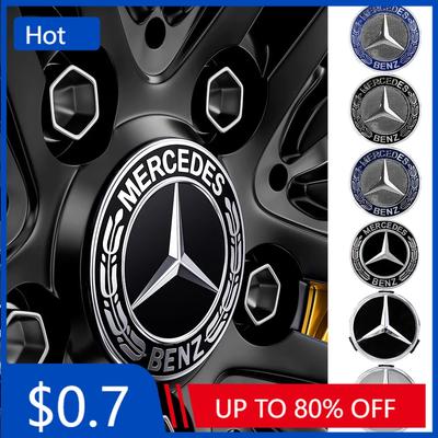 Car Sticker 4pcs/lot 75mm Wheel Hub Cap Emblem Badge for Mercedes Benz C180 C200 E200 E260 E300 ML350 A1714000025 W230 W210 W211