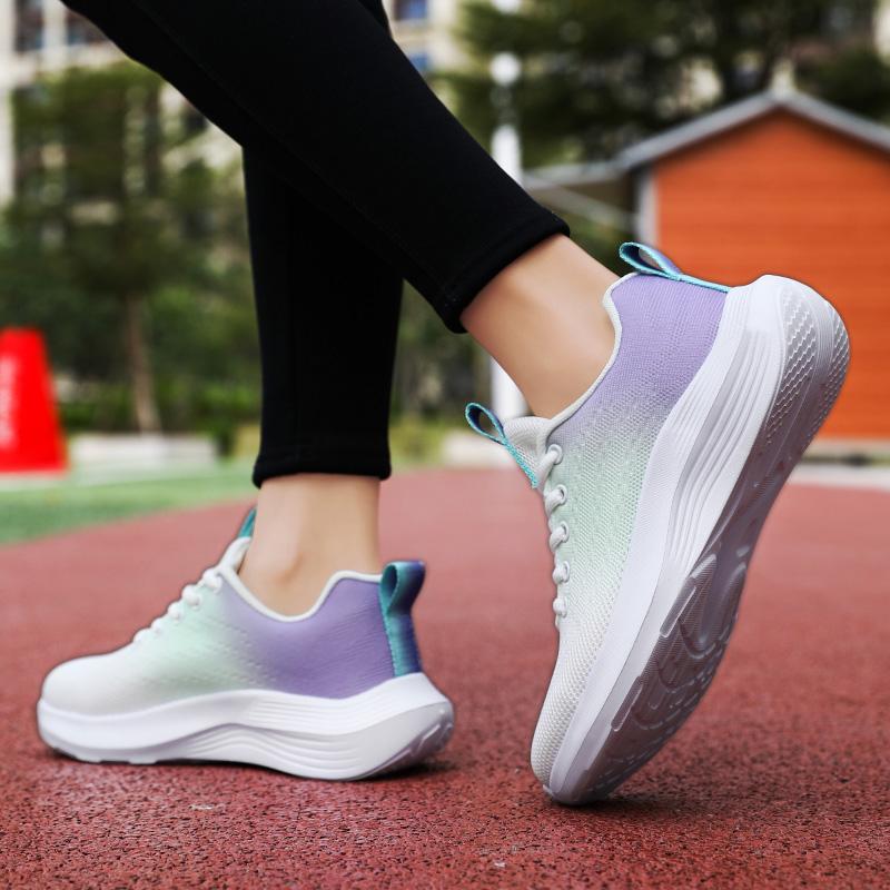 Running Shoes Women Comfortable Lace-Up Sports Shoes Women Breathable Anti-Slip Air Mesh Lightweight Casual Shoes Women