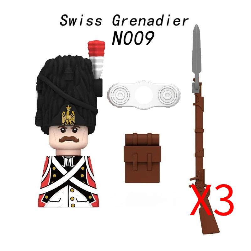 MOC Militar Medieval Guerra Napoleônica Blocos de Construção Exército Britânico Francês Infantaria Cavalaria Figura de Soldado Brinquedo de Peças