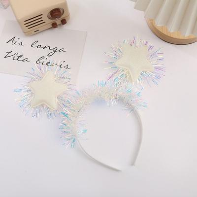 Headdress New Year Headband Glitter Star Gold Silver Sequin Hairhoop Skincare Cartoon Headwear Women Lady Girl Hair Accessory