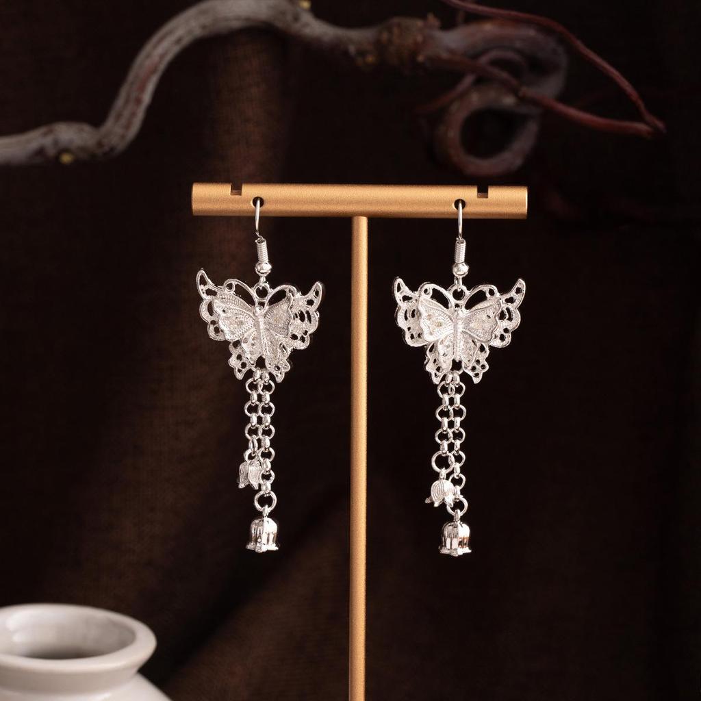 Miao Long Silber Quastenohrringe: Ethnischer Stil, Leichter Luxus, Übertriebenes Design für Frauen