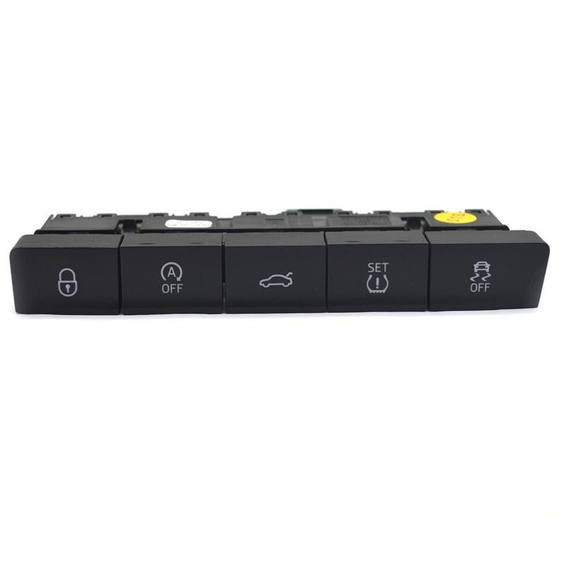 1pcs Control Button Switch (tire Pressure + Start Stop + Anti Sideslip + Trunk) For Skoda For Octavia 2014- OEM 5ED927132G