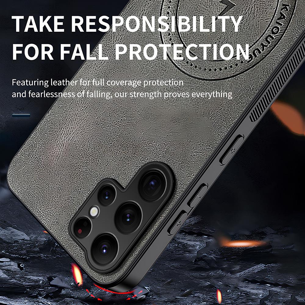 For Samsung Galaxy S26 Ultra S26 S25 S24 S23 S22 Plus Ultra FE Case Magnetic PU Leather Protection Shockproof Phone Cover
