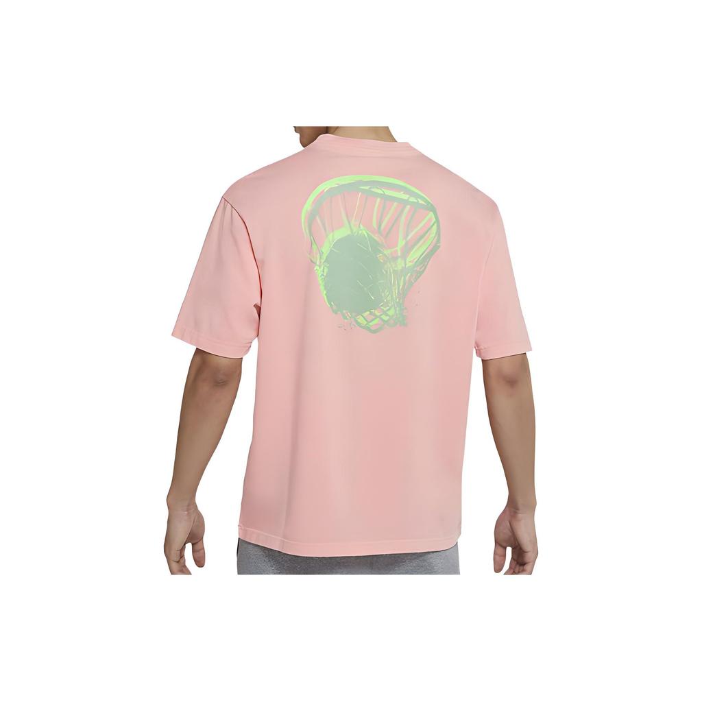 Air Jordan Flight Essentials Washed Print Round Neck Short Sleeve T-Shirt Men Tops Pink CZ8064-693