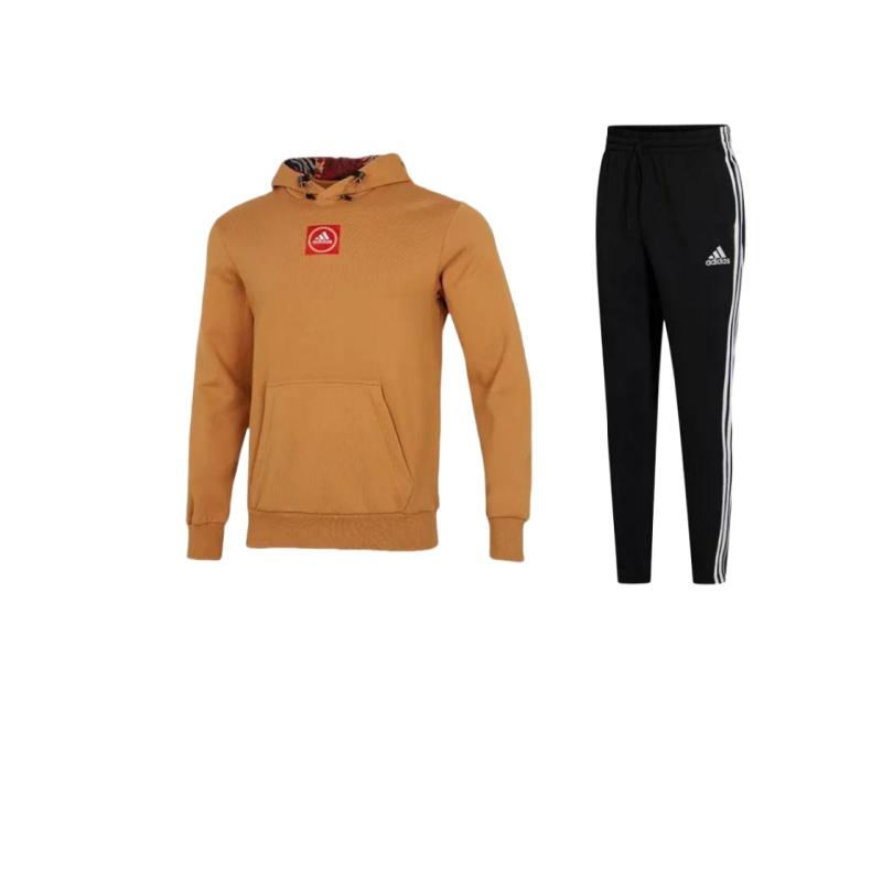 

Adidas Cny Gfx толстовка с капюшоном и полосатые длинные брюки повседневный спортивный комплект мужская толстовка, брюки GK8995+-HI3285