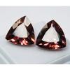 Natural Padparadscha Sapphire Trillion Cut Pair 20.5 Ct Gemstones