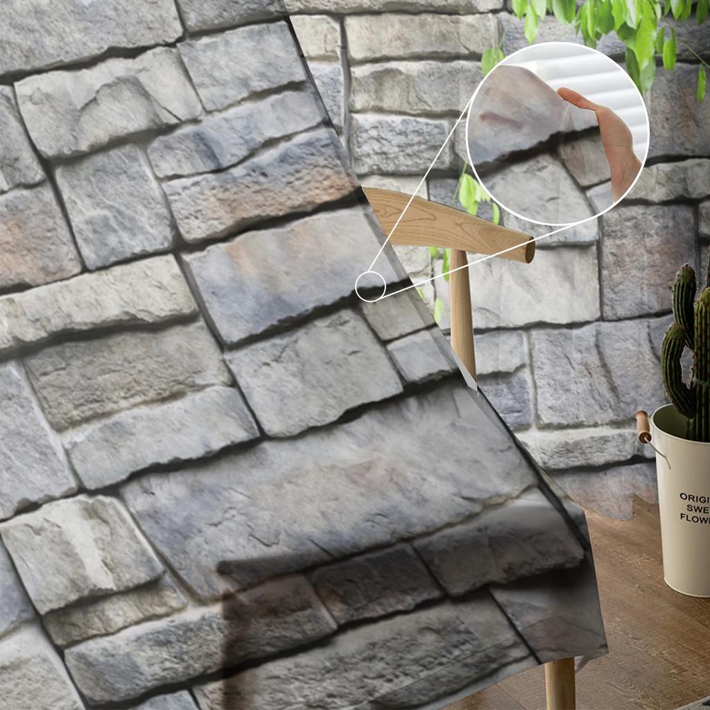 Grüne Blätter Stein Wand Tüll Vorhänge für Wohnzimmer Druck Sheer Voile Vorhang Schlafzimmer Fenster Screening Vorhänge Jalousien Home Decor