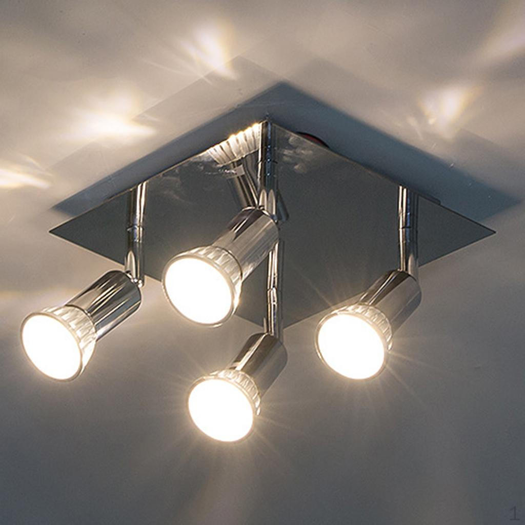 

Потолок GU10 на 4 лампы, подходит для комнат или помещений площадью 10-20 м² Warm White