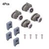 Bathroom Renovation Rollers Set Adjustable Shower Wheels Compatible With 4-6mm Glass Plastic And Brass Construction