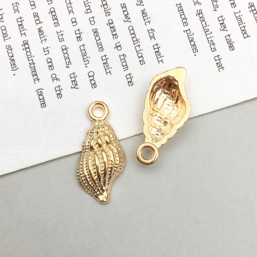 Smíšené přívěsky mořských živočichů ze 16K zlata: Přívěsky ve tvaru mušle, hvězdice, chobotnice, želvy a mušlí pro DIY šperky.