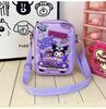Kids Cartoon Stitch And Kuromi Pu Shoulder Bag For Girls And Boys With Cute Design For Daily Use
