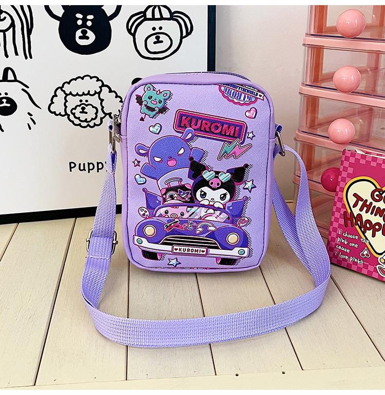 Kids Cartoon Stitch And Kuromi Pu Shoulder Bag For Girls And Boys With Cute Design For Daily Use