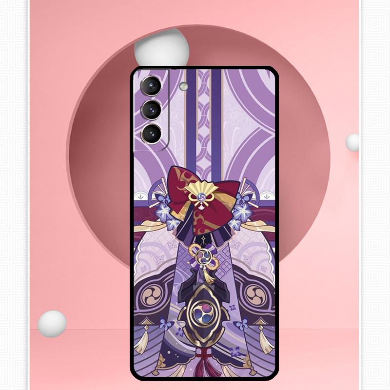Genshin Impact Raiden Shogun Case For Samsung Galaxy S25 Ultra S25 FE S20 S21 S22 S23 Plus S9 S10 S24 Ultra Cover Funda